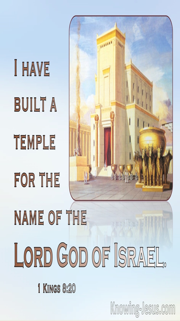 1 Kings 8:20 I HavedBuilt A Temple For The Name Of The Lord God Of Israel (blue)